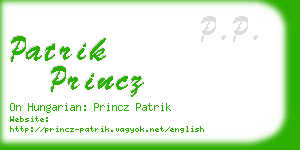 patrik princz business card